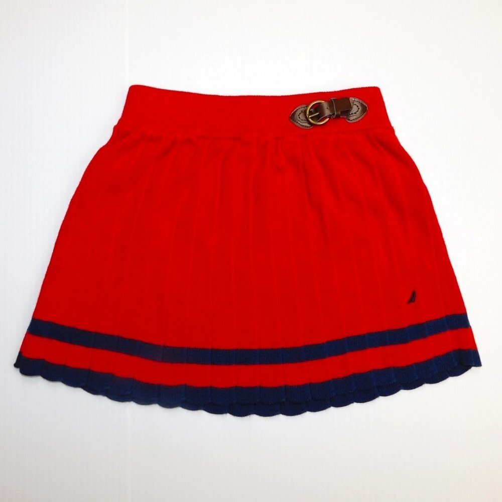 Nautica Red Blue knit kilt Skirt Toddler Girls 3T